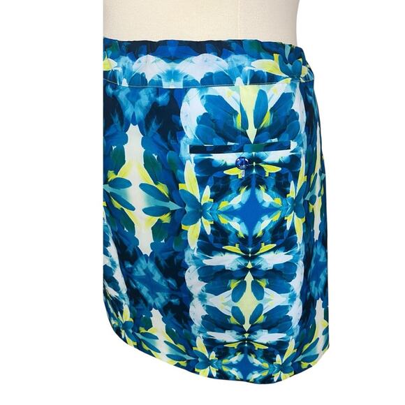 EP PRO Skort Golf Athletic Pockets Blue Yellow Floral Women’s Plus Size XXL - Picture 5 of 9